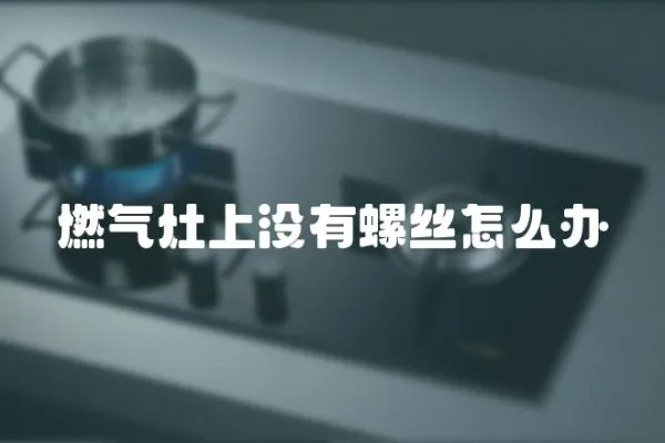 燃?xì)庠钌蠜]有螺絲怎么辦