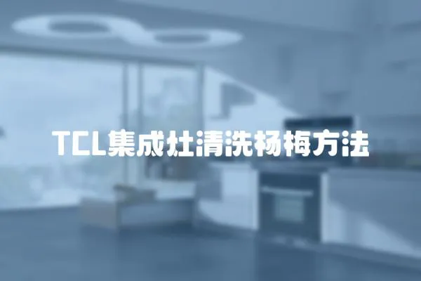 TCL集成灶清洗楊梅方法