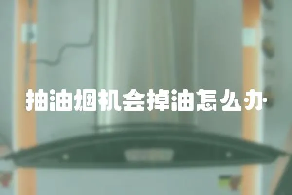 抽油煙機會掉油怎么辦