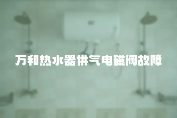 萬和熱水器供氣電磁閥故障