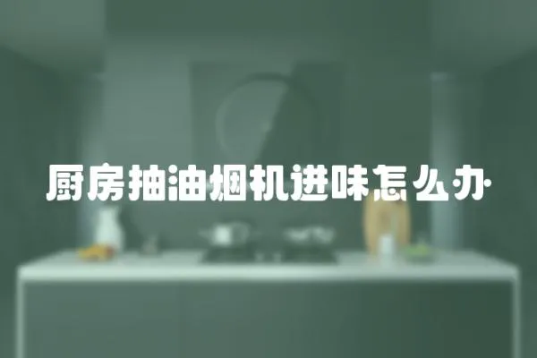 廚房抽油煙機進味怎么辦