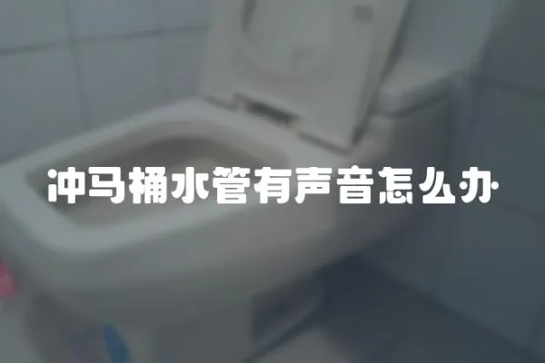 沖馬桶水管有聲音怎么辦