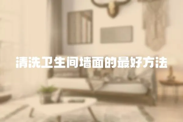 清洗衛生間墻面的最好方法
