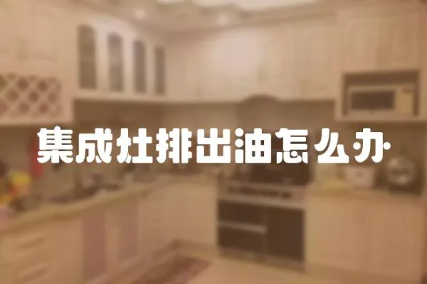 集成灶排出油怎么辦
