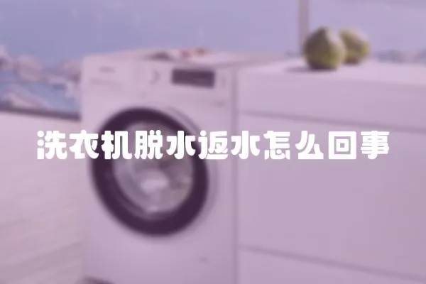 洗衣機脫水返水怎么回事