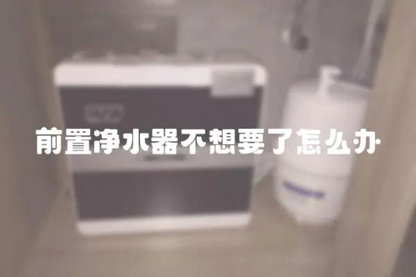 前置凈水器不想要了怎么辦
