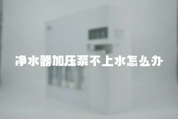 凈水器加壓泵不上水怎么辦