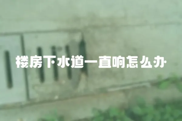 樓房下水道一直響怎么辦