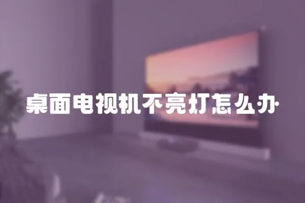 桌面电视机不亮灯怎么办