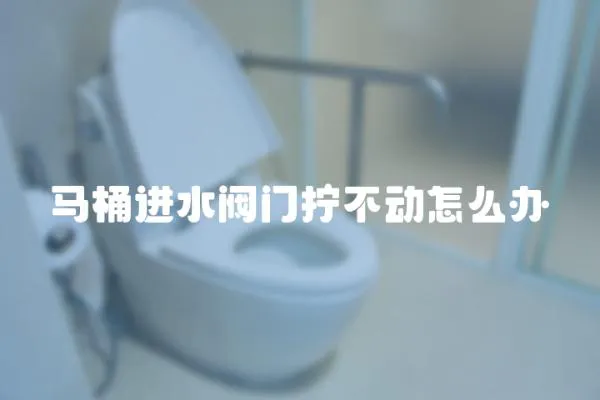 馬桶進水閥門擰不動怎么辦