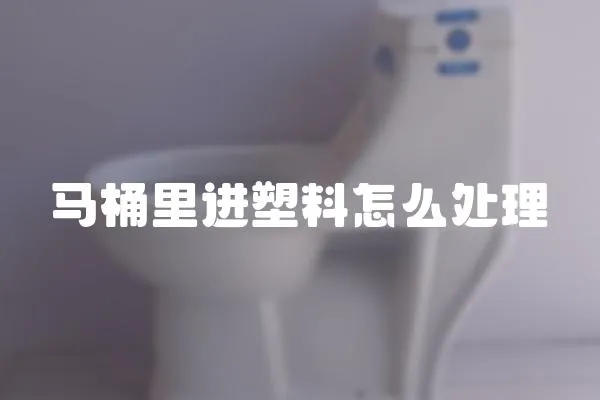 馬桶里進塑料怎么處理