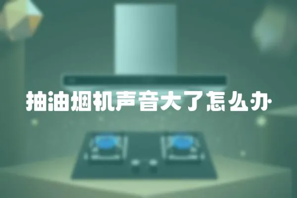 抽油煙機聲音大了怎么辦