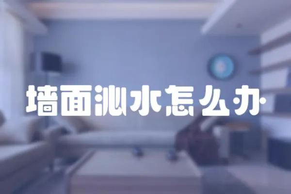 墻面沁水怎么辦