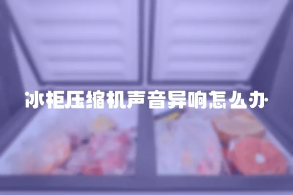 冰柜壓縮機聲音異響怎么辦