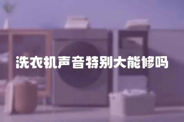 洗衣机声音特别大能修吗