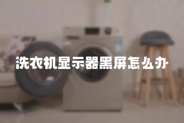 洗衣機顯示器黑屏怎么辦