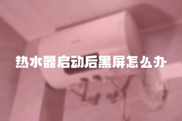 熱水器啟動后黑屏怎么辦