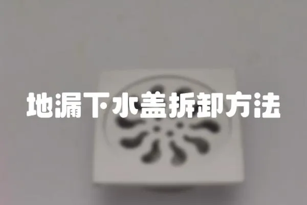 地漏下水蓋拆卸方法