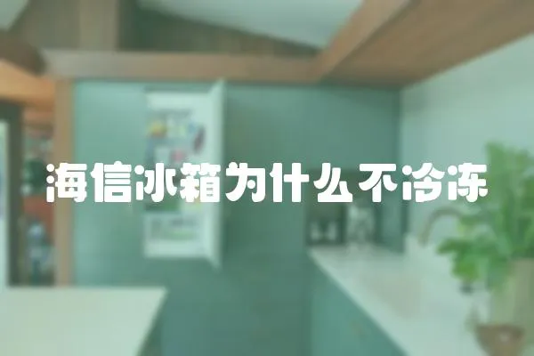 海信冰箱為什么不冷凍