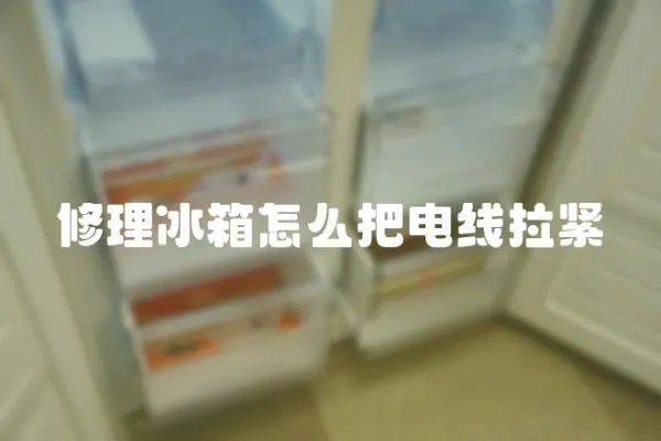 修理冰箱怎么把電線拉緊