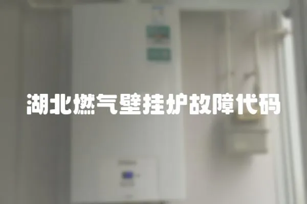 湖北燃氣壁掛爐故障代碼