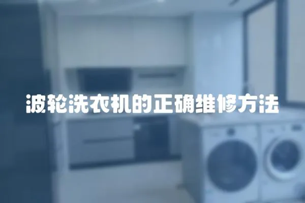 波輪洗衣機(jī)的正確維修方法