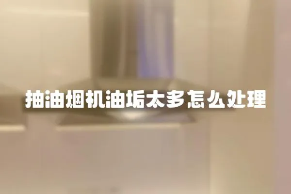 抽油煙機油垢太多怎么處理