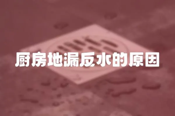 廚房地漏反水的原因