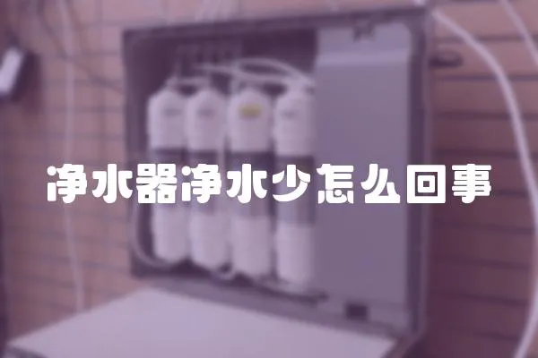 凈水器凈水少怎么回事