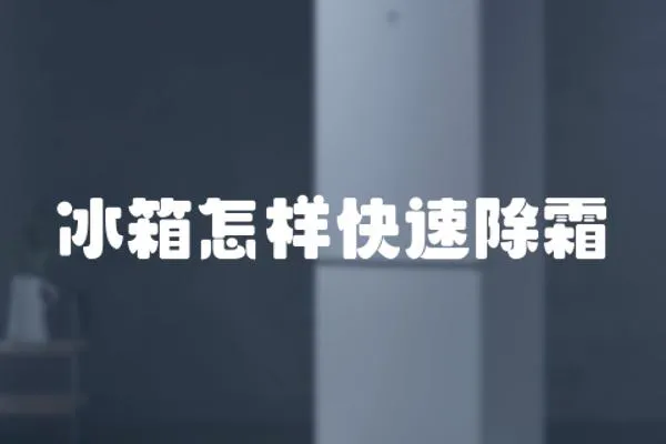 冰箱怎樣快速除霜