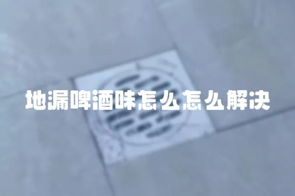 地漏啤酒味怎么怎么解决