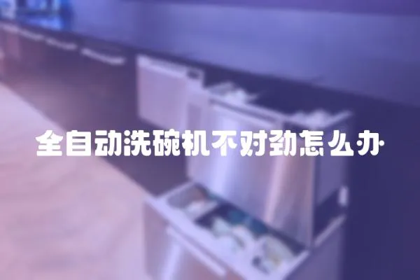 全自動洗碗機(jī)不對勁怎么辦