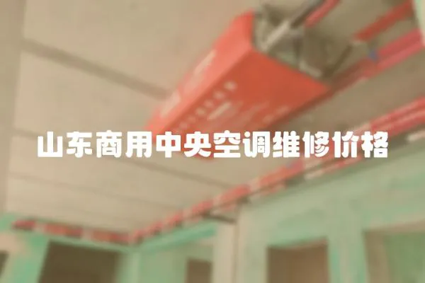 山東商用中央空調維修價格