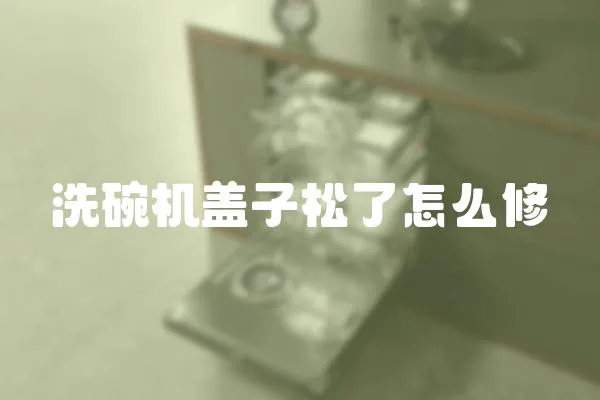洗碗機蓋子松了怎么修