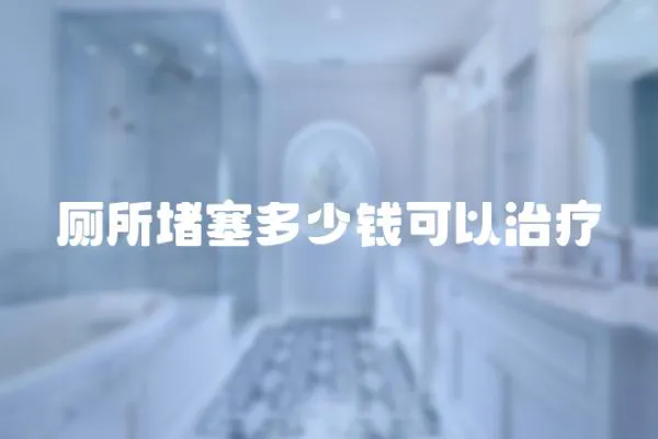 廁所堵塞多少錢可以治療