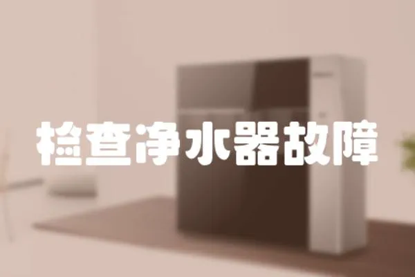 檢查凈水器故障