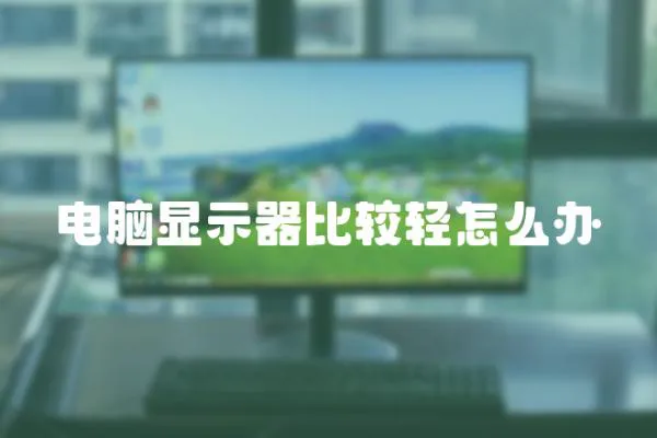 電腦顯示器比較輕怎么辦