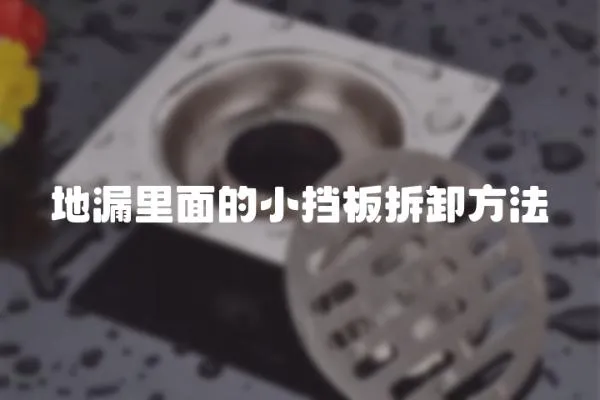 地漏里面的小擋板拆卸方法