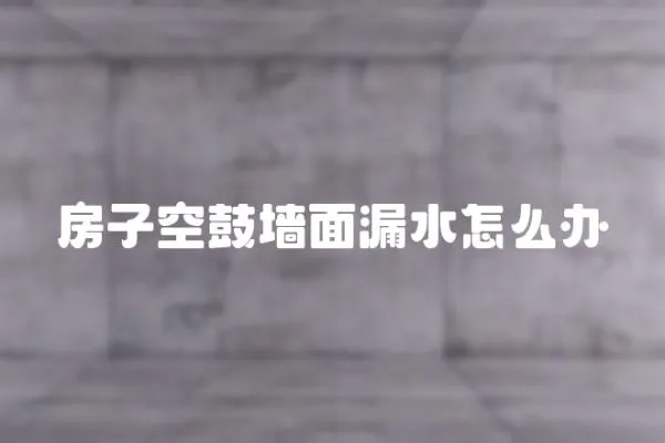 房子空鼓墻面漏水怎么辦