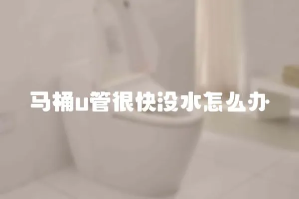 馬桶u管很快沒水怎么辦