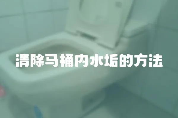 清除馬桶內水垢的方法