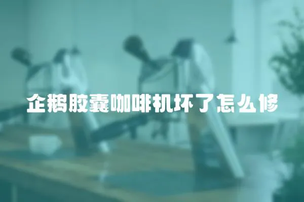 企鵝膠囊咖啡機壞了怎么修