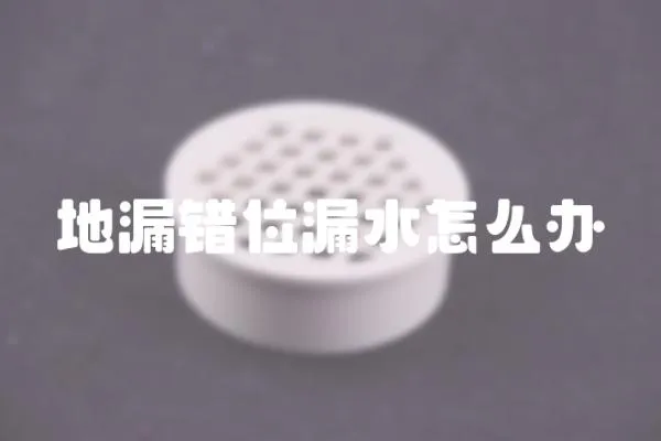 地漏錯位漏水怎么辦