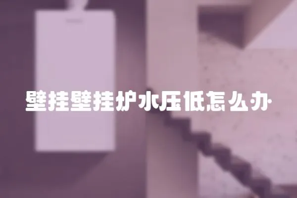 壁掛壁掛爐水壓低怎么辦