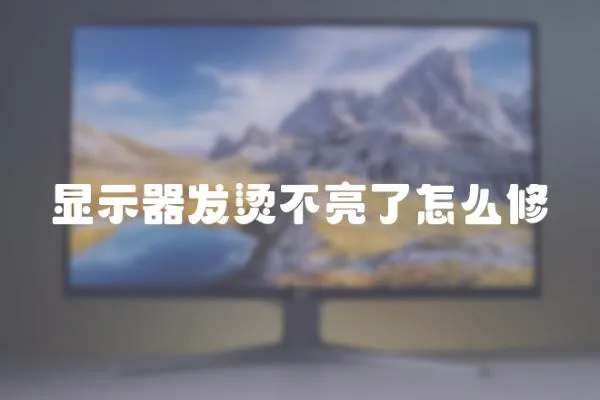 顯示器發燙不亮了怎么修