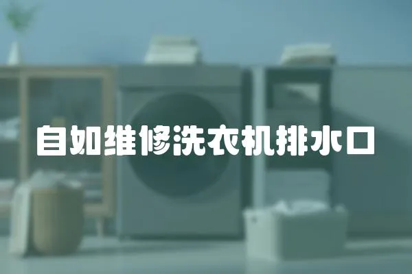 自如維修洗衣機排水口