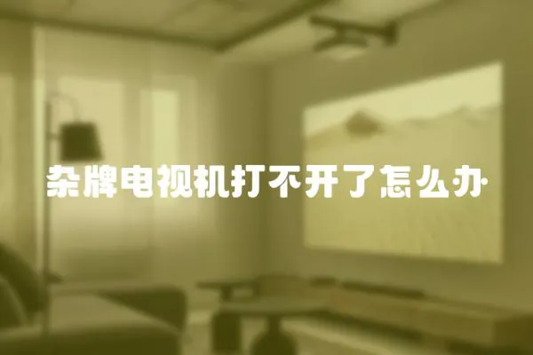 雜牌電視機打不開了怎么辦