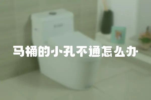 馬桶的小孔不通怎么辦