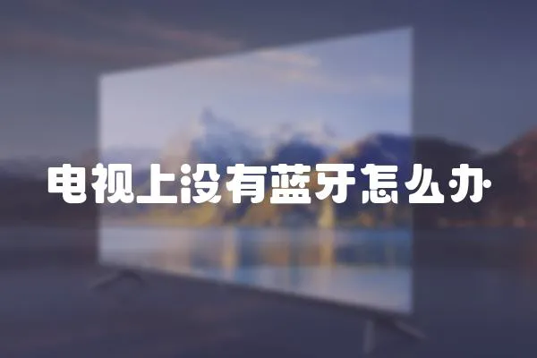電視上沒有藍牙怎么辦