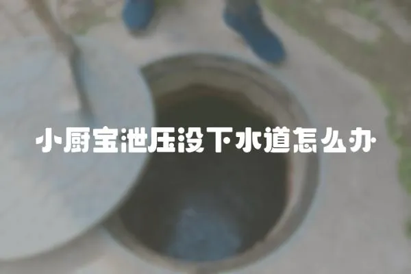 小廚寶泄壓沒下水道怎么辦